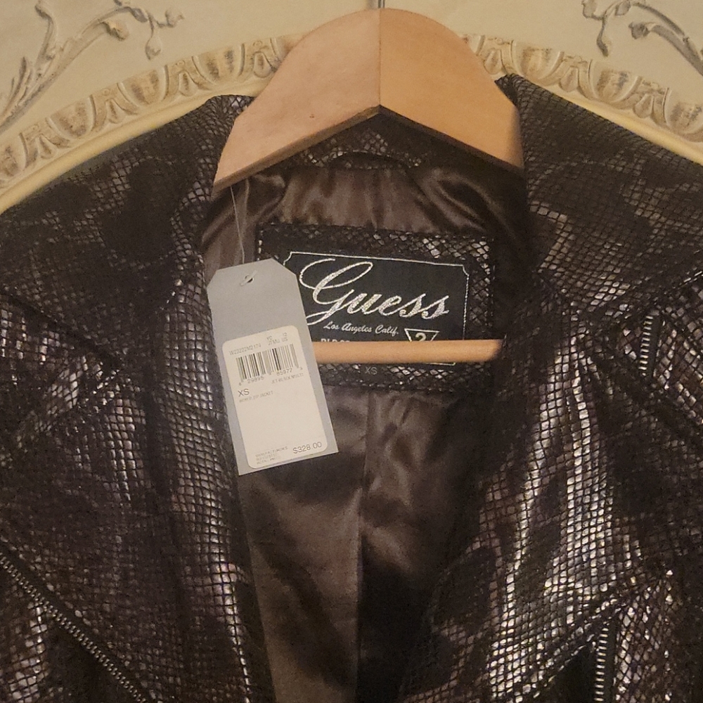 GUESS Jacket snakeskin leather